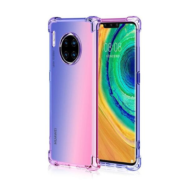 

four air corner gradient clear tpu case for huawei mate 30 20 pro lite 20x p30 p20 lite pro nova 6se 6(5g) 5i 5z honor 9x v30