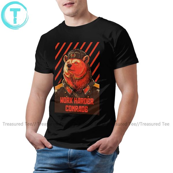 

bear t shirt vote soviet bear t-shirt short-sleeve male tee shirt graphic 100 percent cotton funny 3xl tshirt