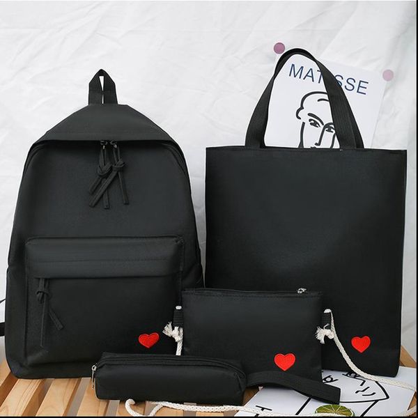 

4set backpack for teenage girls kids children student women backpack booksbag teen shoulder bag child schoolbag mochilas female