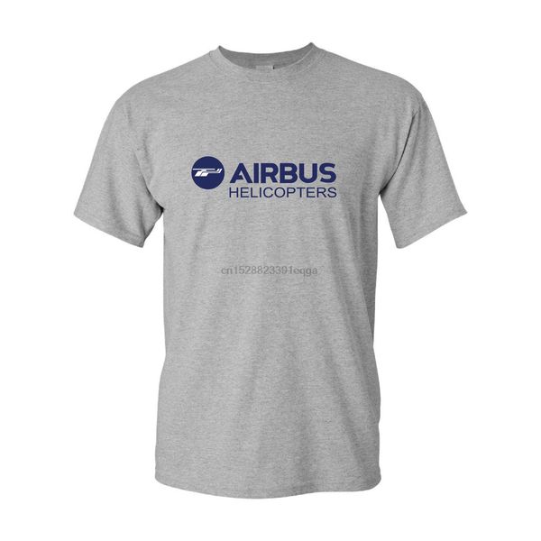 

airbus helicopter blue logo european aviation geek short sleeve gray t-shirt tees