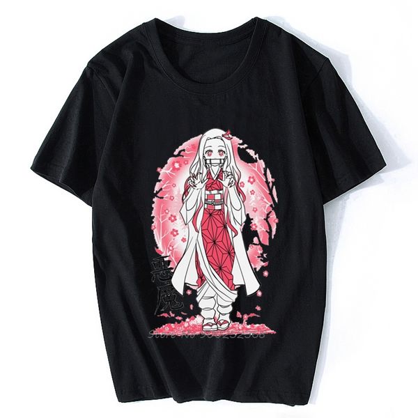 

kawaii мужчины t-shirt kimetsu нет yaiba nezuko футболка с коротким рукавом хлопок tshirt повседневная аниме манга фан demon slayer tee пода