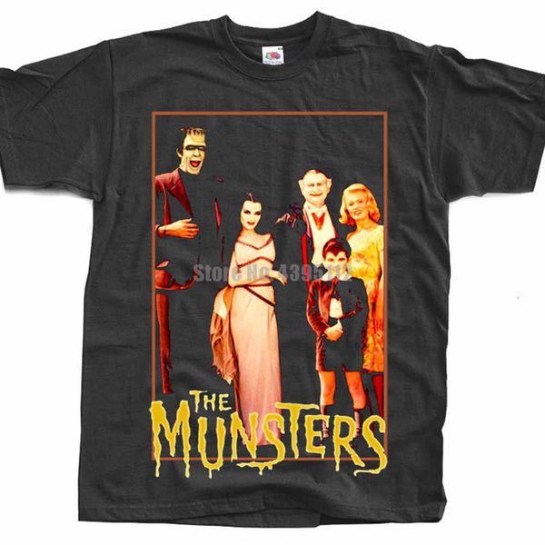 

the munsters horror movie men's t shirts streetwear harajuku tshirts girl t shirt black of white t-shirts mens