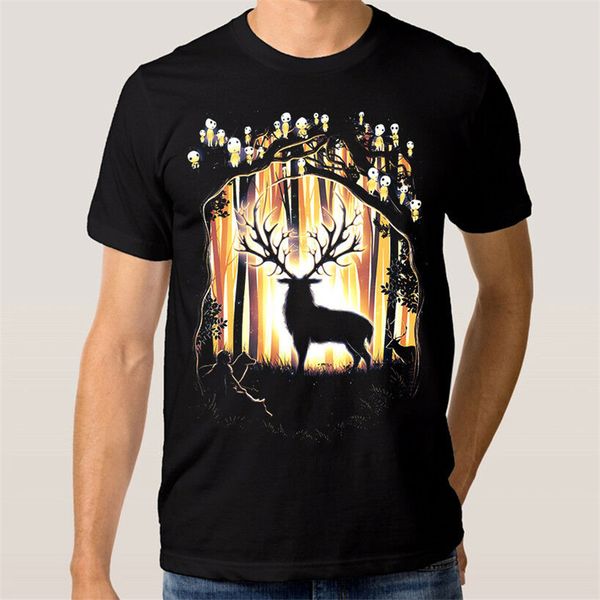 

принцесса мононоке аниме t-shirt, studio ghibli tee, мужские женские все размеры мода прохладный футболочку