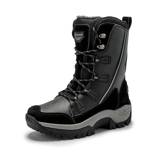 

new women winter boots platform black women boots lace up casual booties round shoes winter snow walking shoes