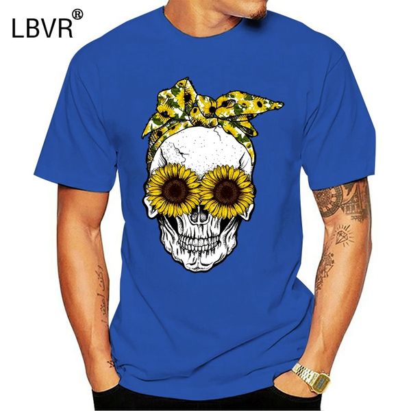 

sunflower skull - skull and sunflowers summer men women t-shirt new funny tee shirt