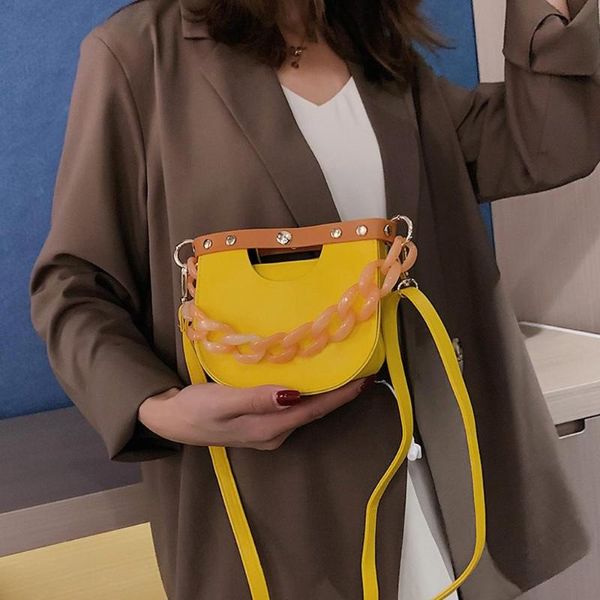 

luxury fashion women rivet pu leather composite bag designer brand shoulder large chain handbag saddle bag mini crossbody bags
