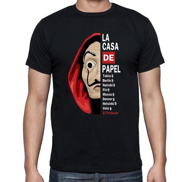 

latest fashion t-shirt money heist t shirt men vintage tshirt the house of paper short sleeved cotton round neck tee shirt