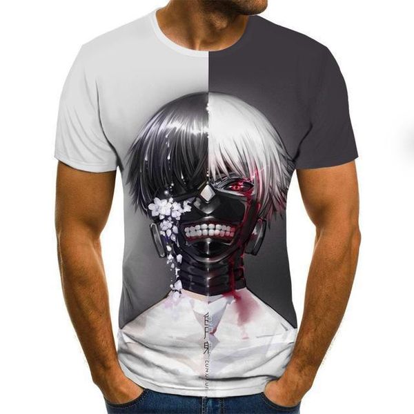 

summer t -shirt men 's 's o -neck pullover 3d print shirts graphic anime graphic men clothing