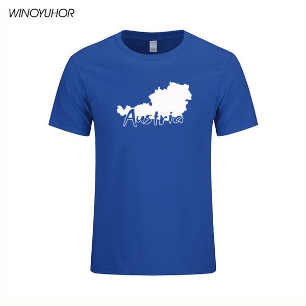 

австрия карта смешной printed футболка мужчины лето новизна с коротким рукавом хлопок t shirt повседневная o-образным вырезом топы hipster t