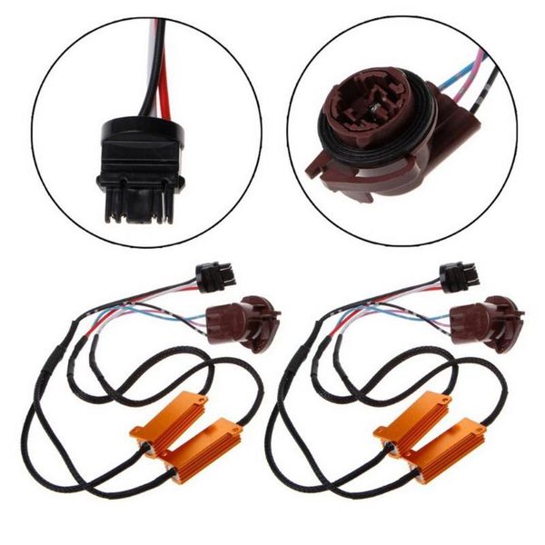 

automotive 3157 led resistance decoder synthetic material brake light failure eliminator signal load resistance adapter