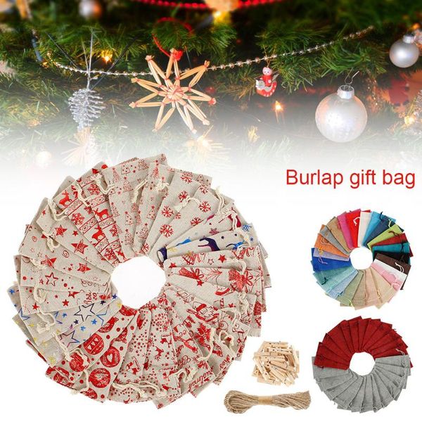 

christmas decorations decoration diy drawstring gift bags santa sack candy bag noel xmas