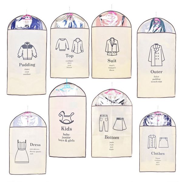

60*110cm thicken clothes dust cover coat dust cover transparent clothing bag