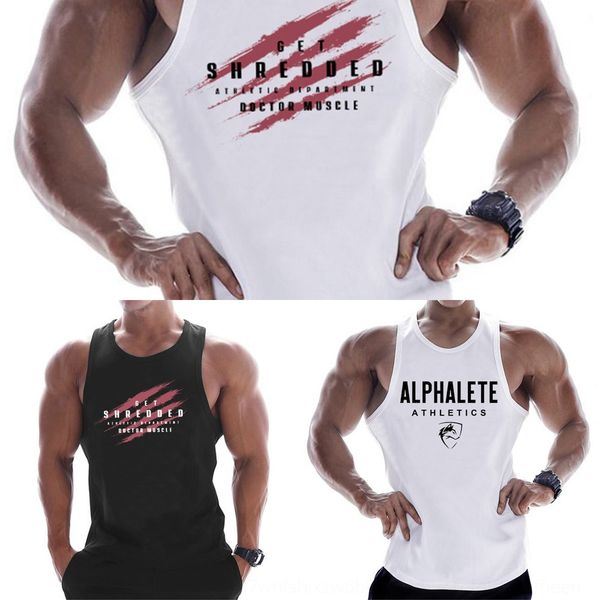 

братья мышечных корейских братий стиля рукавов перескакиваем спорт фитнес жилет шея i-образный жилет jd7ts мужской, White;black