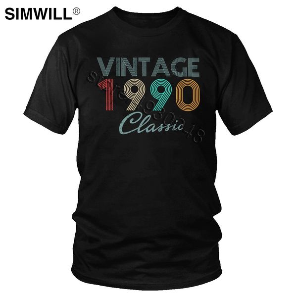

классический vintage 1990 tshirt тридцатого подарка на день рождения футболки с коротким рукавом vintage 30 лет t-shirt бойфренд подарка оде