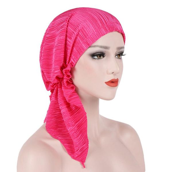 

ruffle knitted head scarf cotton wrap women chemo hat boho headwear turban bandana tichel cancer turbante hot, Blue;gray