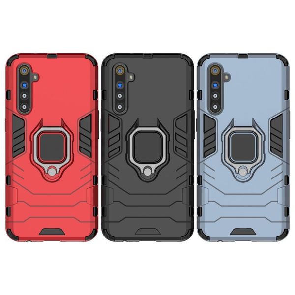 

hybrid rugged armor case for realme x50 pro case kickstand with metal finger ring shockproof cover with car phone finger holder