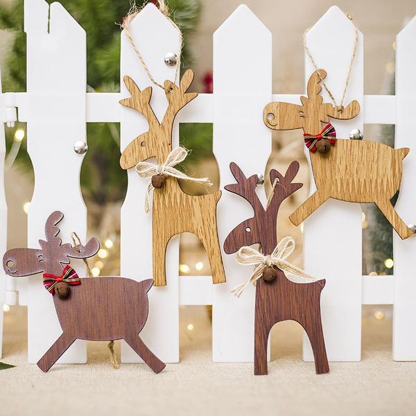 

2020 diy deer подарки украшения украшение падение партии год висячие новый дом дети украшение xmas на рождестве подвеску деревянного дерево