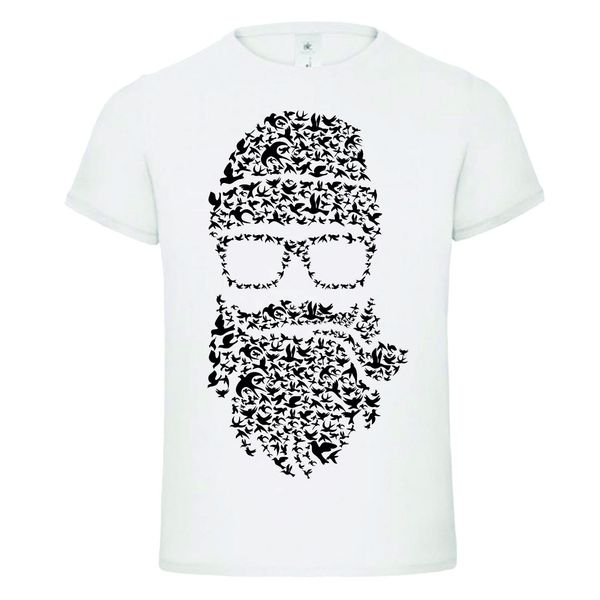 

2019 100% хлопок моды птицы beard лица ус barber смешно футболка подарок tee дня рождения dtg футболочки