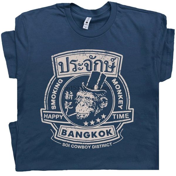 

smoking monkey bar t shirt beer drinking shirts famous pub retro vintage weird tee bangkok thailand the hangover shirt