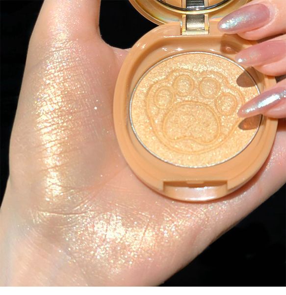 

multi-function goose egg dazzle bright cat paw flash powder blush natural highlighter shadow makeup cosmetic plate popular wholesale