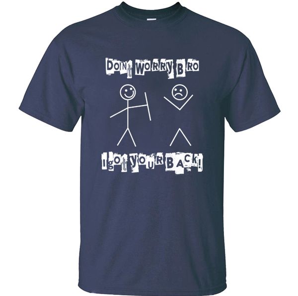 

harajuku latest don't worry bro i got your back tee shirt boy girl natural female tshirts customized hiphop graphic