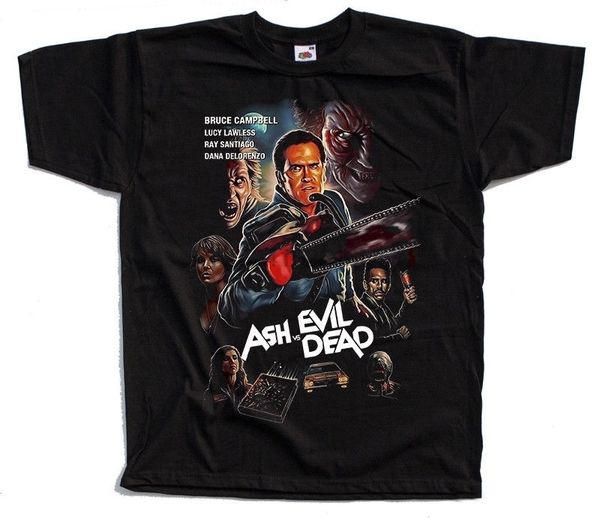 

мода люди ash vs evil dead фильм черная футболка s-3xl graphic tee