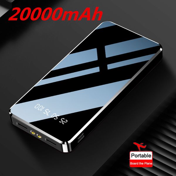 

Portable Mini Power Bank 20000mAh Mirror LED Digital Display PowerBank