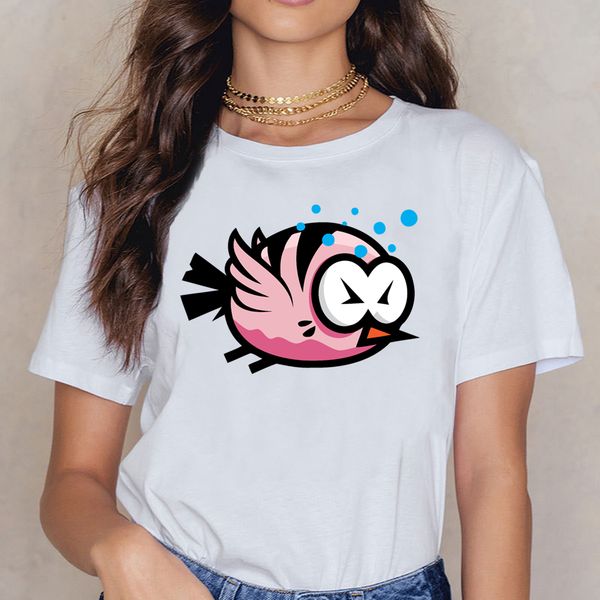 

t shirt women tired cute bird fit inscriptions short female shirt