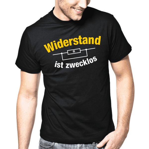 

men new fashion basic models widerstand ist physik fun spruche schule cotton tees 3d men t-shirt