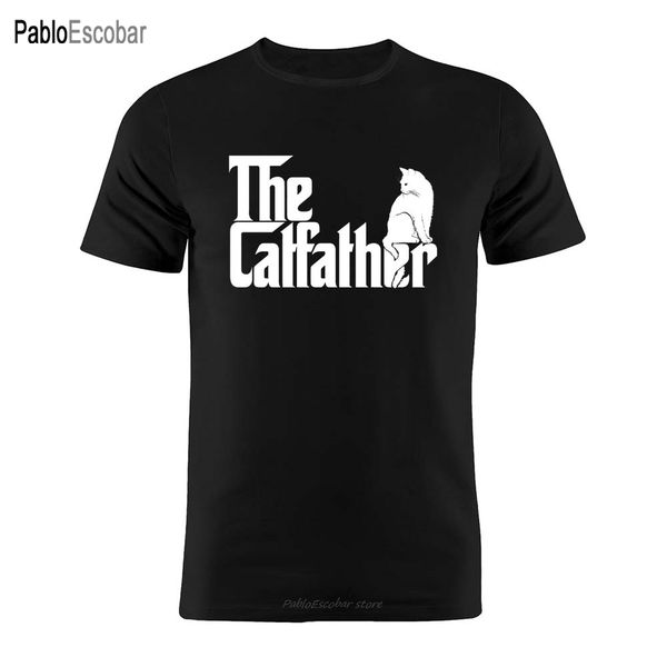 

shubuzhi хлопок унисекс t рубашка catfather cat lover godfather paordy силуэт работа подарки tee