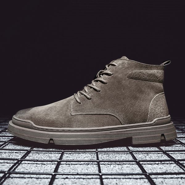 

2020 new men winter snow boots bottes pour hommes waterproof warm outdoor footwear men high sneakers boots, Black