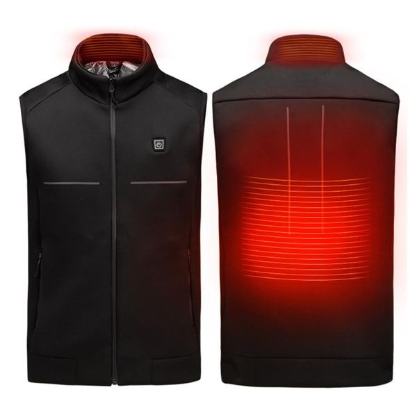 

warm safe adjustable thermostat washable fast heating vest outdoor skiing hiking cold proof usb charging winter gift, Gray;blue
