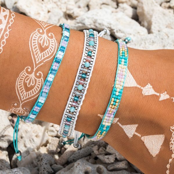 

en bohemian crystal beads friendship braided rope bracelets for women charms cotton weave rope chain bracelet men jewelry new y200918, Black