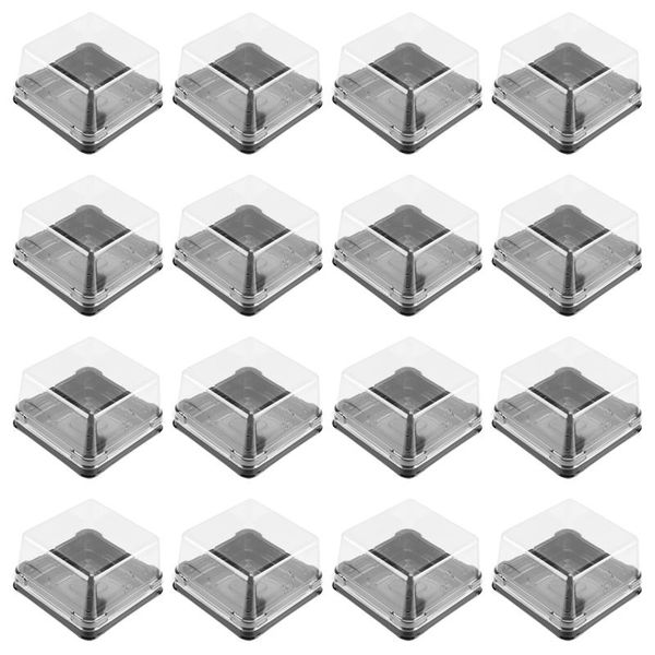 

gift wrap 100pcs square disposable plastic transparent dessert cake packaging box