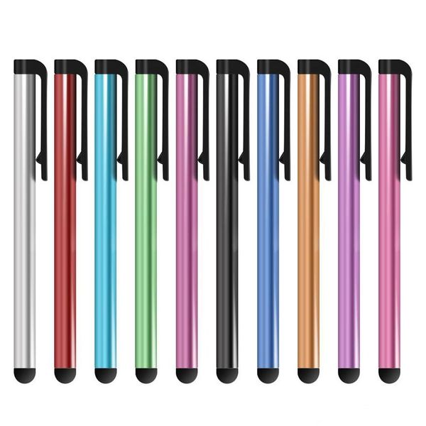 

wholesale 2000pcs/lot universal capacitive stylus pen for iphone5 5s 6 6s 7 7plus touch pen for cell phone for tablet different colors