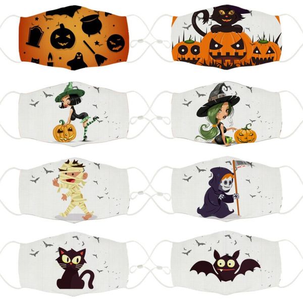 

christmas halloween face masks 3d digital children cartoon printing dustproof face mask washable cartoon decorative party mask 19 styles