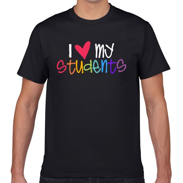 

t shirt men i love my students teacher funny harajuku geek custom male tshirt xxxl