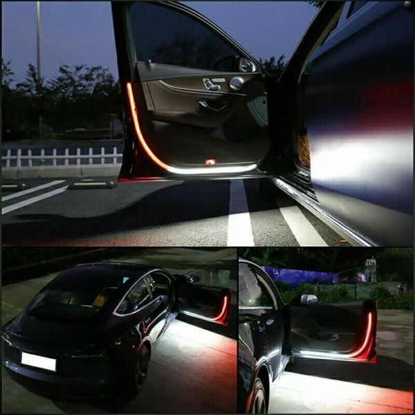 

crashproof car open door safety warning signal lamp strip strobe flash
