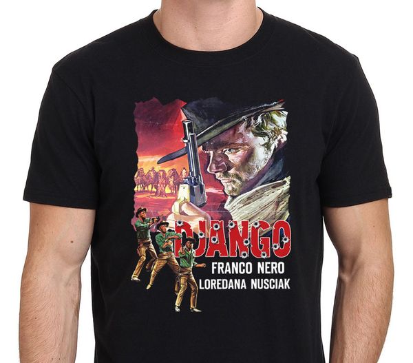 

django vintage western movie cowboy franco nero t-shirt men's
