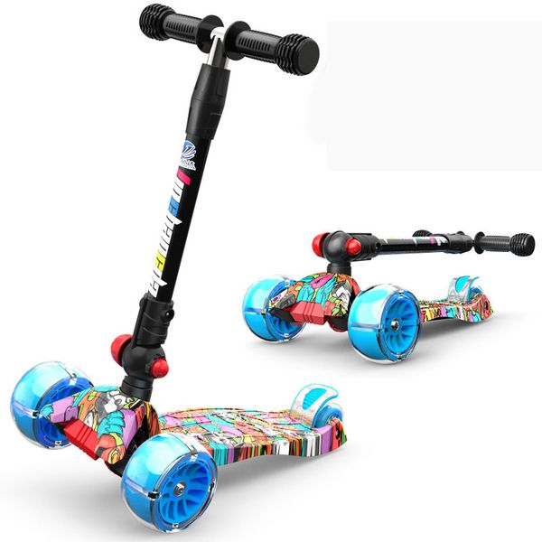 

children scooter 4 wheels kick scooter children foot scooters adjustable height kids scooters for baby gift