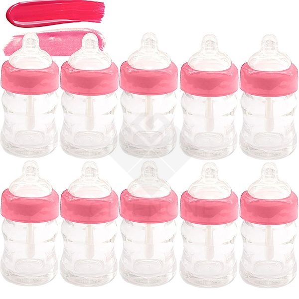 

storage bottles & jars wholesale 5 /7 ml clear empty lip gloss tube baby bottle shape containers mini lipstick refillable diy cosmetic conta