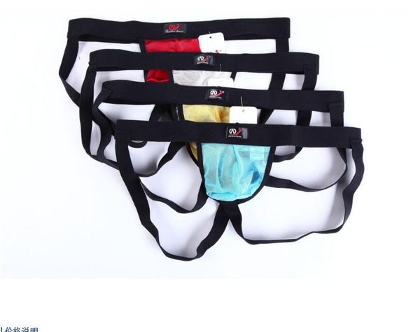 

fine underwear j mesh double thong transparent men's t-pants 5piece/lot, Black;brown