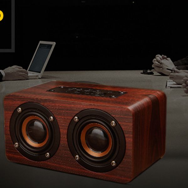 

wooden wireless bluetooth speaker portable hifi dual speakers bass caixa de som for mobile phones valentine's day gift