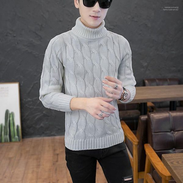 

длинные рукава одежды вскользь тонкая мужская одежда зима mens твердая конструктора свитера моды пуловер черепаха шеи, White;black