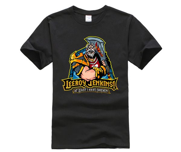 

men's cool short-sleeve t-shirt world of leeroy jenkin cotton fashion cotton fashion 2019 trend t-shirt