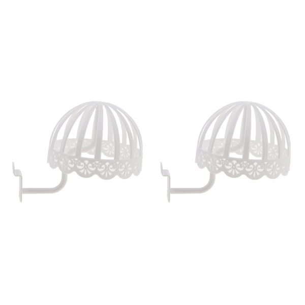 

2pcs baby hat cap storage display holder wigs rack stand w/ slotted plate, White