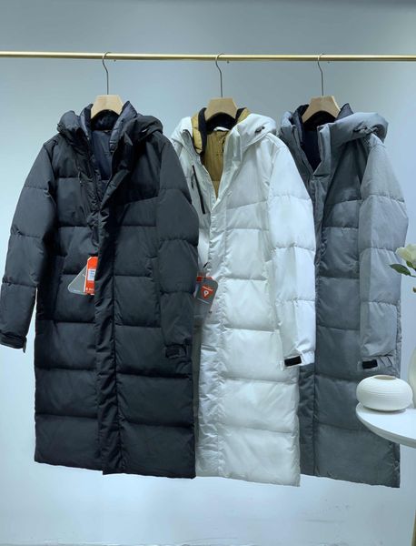 

fashion mens designer down jacket casual plus long styles dow coats men winter parkas coats 3 colors, Black