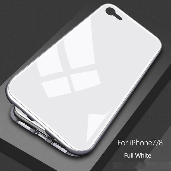 

ultra magnetic x xs max adsorption phone case luxury metal back glass cover flip case for iphone x8766s s plus with retail box