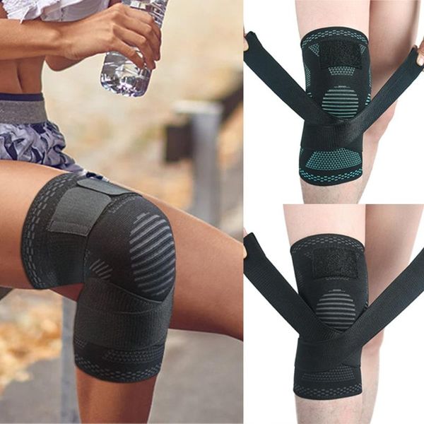 

men's women's kneepad calf compression socks kneepad elastic bandage pressurized breathable knee support protector, Black;gray