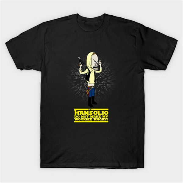 

the great hansolio beavis and butthead cornholio black t-shirt yoda short-sleeved tee shirt